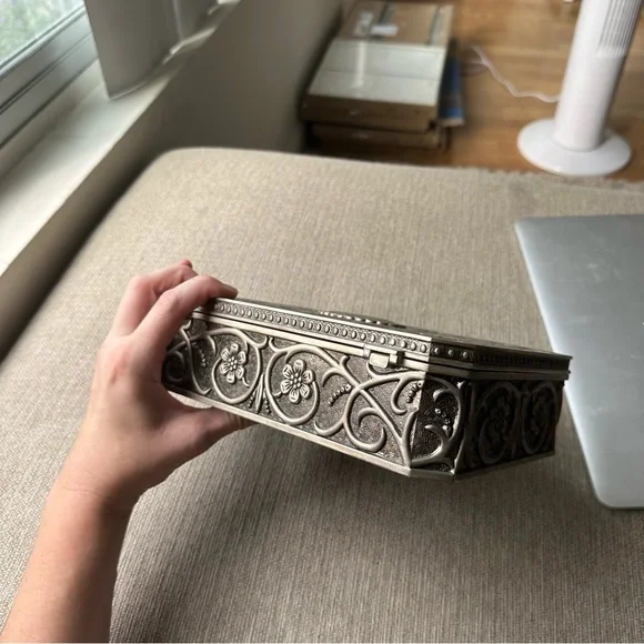 Vintage 70's Godinger Silver Jewelry Box